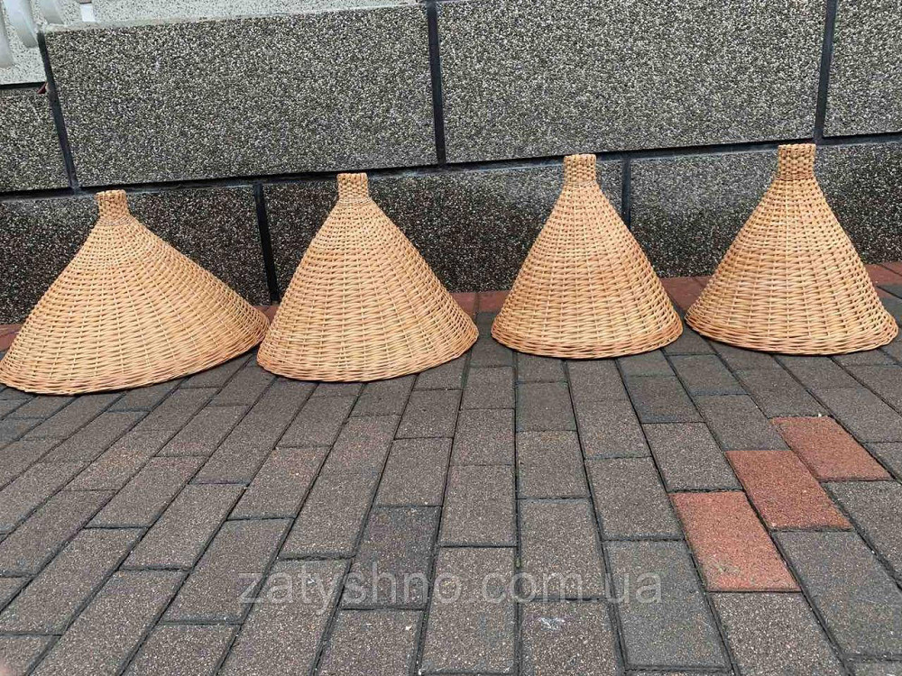 Люстра плетена конусна із лози Київ - фото 1