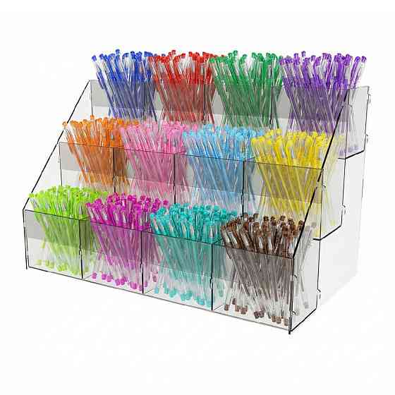 Подставка EKOSTAR для ручек и карандашей 3 яруса 12 ячеек 248х390х223 Киев