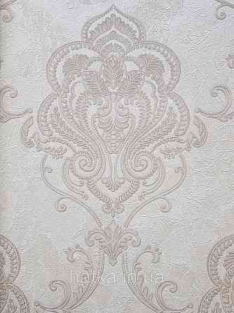 Шпалери вініл на флізеліні гарячого тиснення DU&KA King1.06х10 під штукатурку глянсові текстурні світло-беж Київ