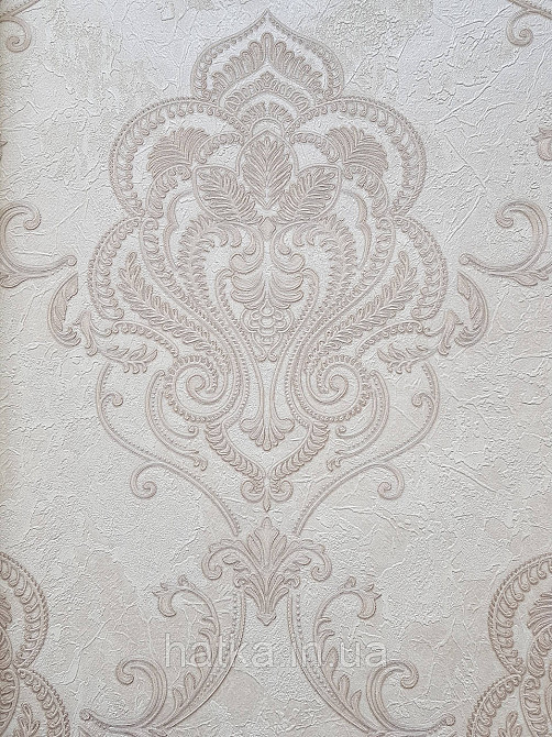 Обои винил на флизелине горячего тиснения DU&KA King1.06х10 вензеля глянцевые текстурные коричневые бежевые Киев - изображение 1