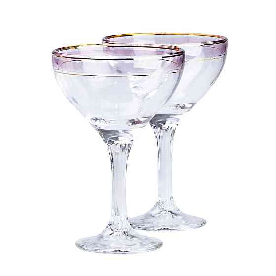 Набір келихів для коктейлів 2 штуки по 290 мл, рожеві HP546 Коломия