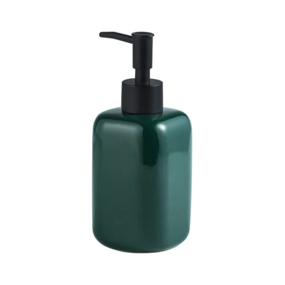 Дозатор для мила керамічний для ванної кімнати колір зелений Кам'янець-Подільський