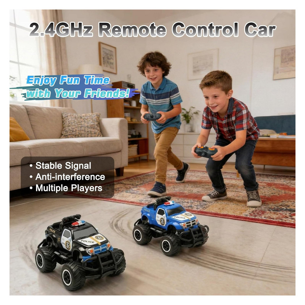 Радиоуправляемая машинка RC авто Pup Go Police черный с подсветкой ABS 27 MHz дальность 8-10 м 1:43 от 3 лет Киев - изображение 7