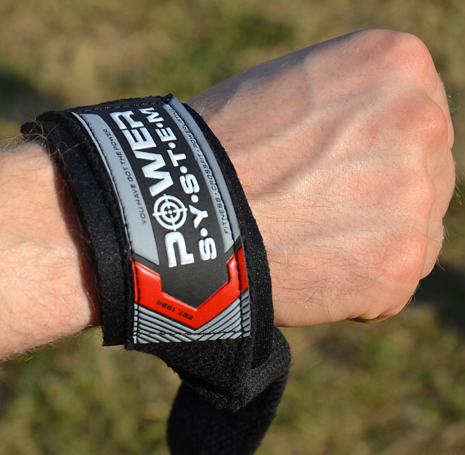 Лямки для тяги Power System PS-3400 Power Straps Black/Red Кам'янське - фото 7
