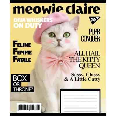 Зошит Yes Animal's fashion А5 24 аркушів клітинка (767781) Вінниця