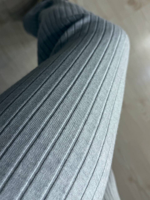 Костюм жіночий Joy One 376 вʼязаний в рубчик з кофтою на блискавці та брюками палаццо, сірий, one size Київ - фото 16