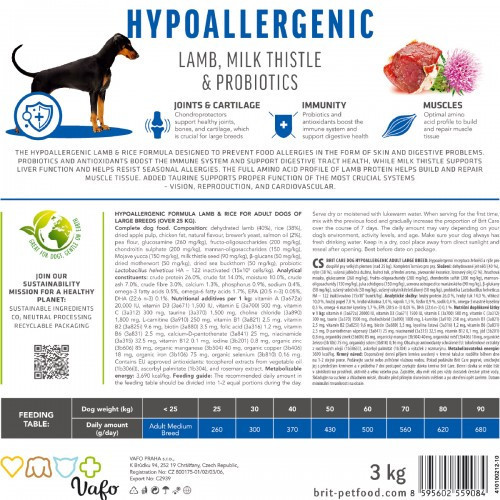 Сухой корм Brit Care Dog Hypoallergenic Adult Large Breed для собак больших пород, гипоаллергенный с ягненком, 1 кг Киев - изображение 9