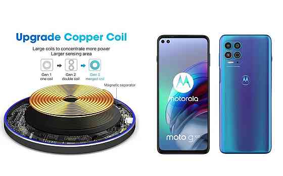 Бездротовий зарядний пристрій Copper до 30W для LG V30 V300L, LG V30+, USB-C, LED Київ