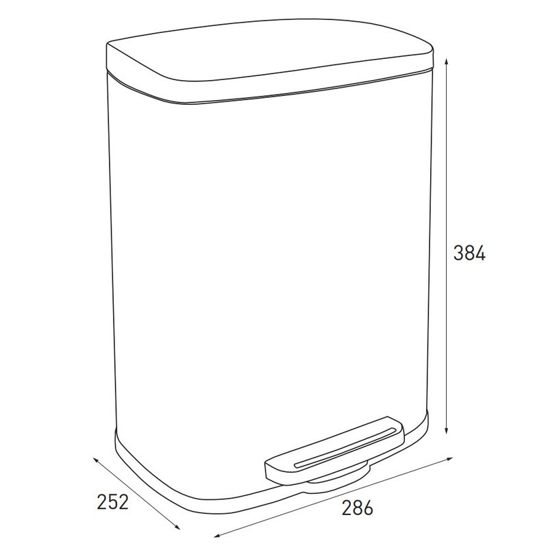 Прямоугольное мусорное ведро Mixxus Bevel-TC0112 с плавным закрытием, нержавеющая сталь, 12 л Харьков - изображение 19