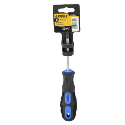 Отвертка Sigma крестовая PH1x75мм СrV (4006521) Винница - изображение 2