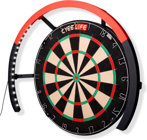 LED підсвітка для мішені дартсу CyeeLife, 270°, 114 LED, регулювання яскравості, для всіх мішеней, чорна Київ
