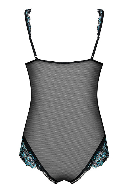 Боди в сеточку Obsessive AMANTA с бирюзовой вышивкой, L/XL Sex Aura Киев - изображение 7