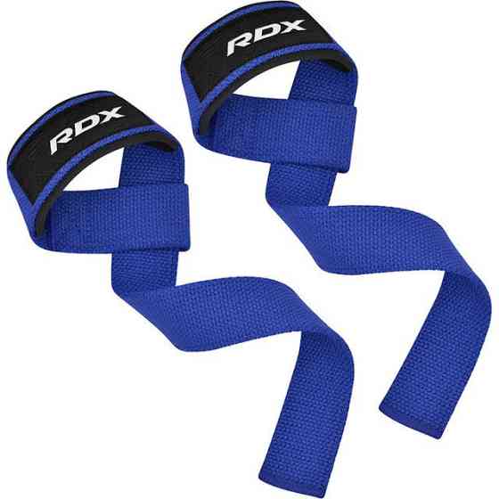 Лямки для тяги RDX W1 Gym Single Strap Blue Plus Кам'янське