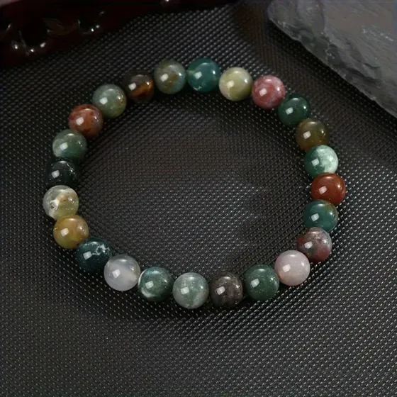 Браслет из индийского агата, бусины 8 мм – натуральный камень Киев