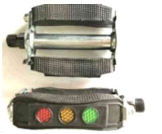 Педали велосипедные (с катафотами СВЕТОФОР, металл, резиновые вставки) TY-PD-8022 Мукачево