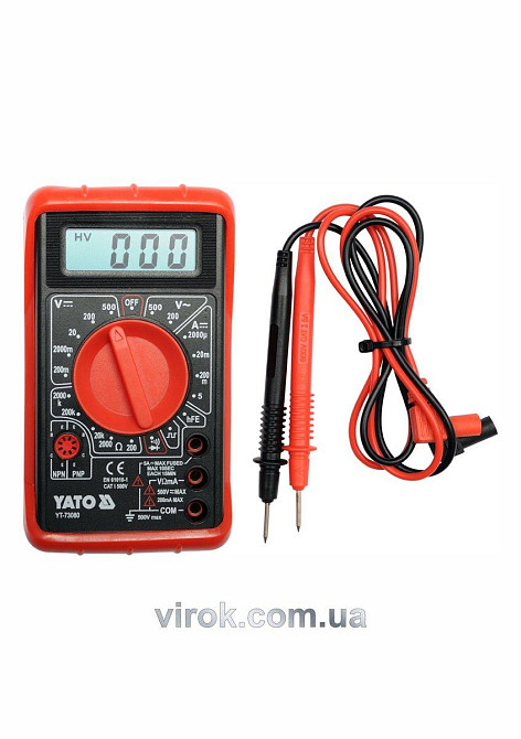 Мультиметр для вимірювання електричних параметрів YATO : цифровий [50] Одесса - изображение 1