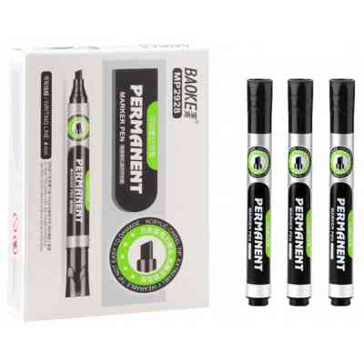 Маркер Baoke водостійкий, 1-4 мм клин. накінечник чорний (MARK-PER-BAO-MP2928B) Вінниця