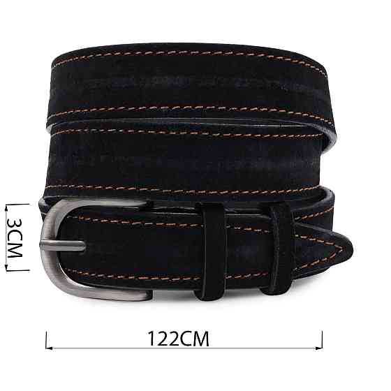 Замшевый женский ремень Vintage 20790 Черный Киев