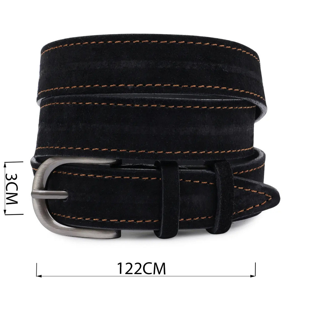 Замшевый женский ремень Vintage 20790 Черный Киев - изображение 3