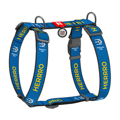 Шлея для собак WAUDOG Nylon анатомічна H-подібна з QR-паспортом "Патрон" пластиковий фастекс XL (323-4025) Вінниця - фото 1