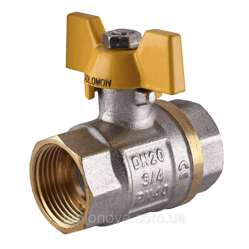 Кран шаровый прямой SOLOMON 3/4″ ВВЖБ PN40 B1007 Черновцы - изображение 1