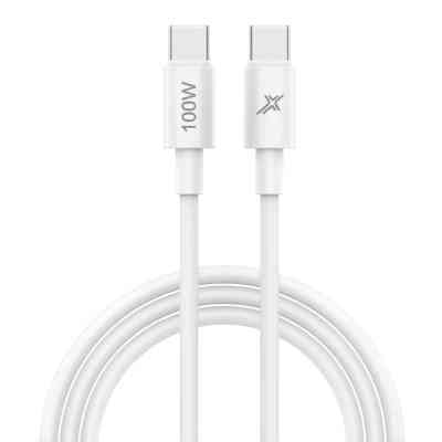 Дата кабель USB-C to USB-C 1.0m 100W white Grand-X (CC-100W) Винница