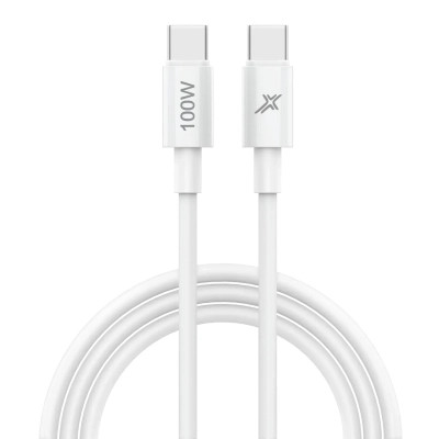 Дата кабель USB-C to USB-C 1.0m 100W white Grand-X (CC-100W) Винница - изображение 1