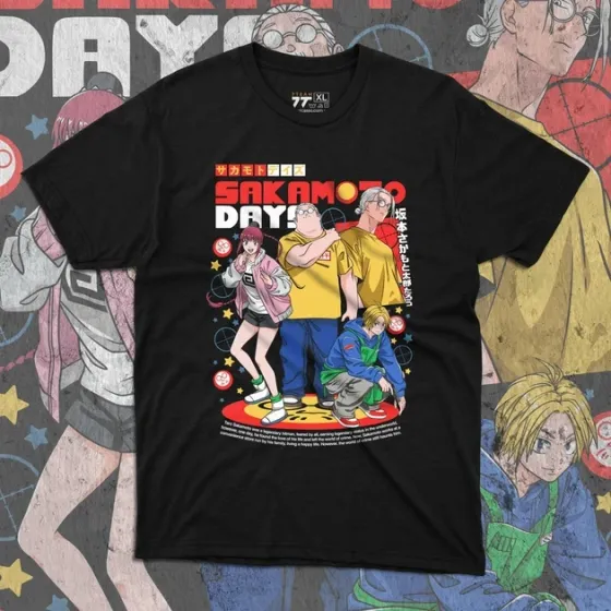 Футболка чоловіча з  принтом Дни Сакамото #5 Розмір 48 Anime0927 Дніпро
