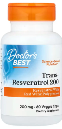 Ресвератрол Doctor's Best Trans-Resveratrol 200 мг 60 вег капс Київ