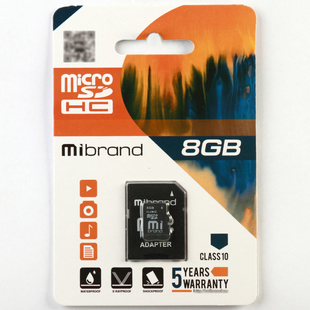 microSDHC Mibrand 8Gb class 10 (adapter SD) Київ - фото 1