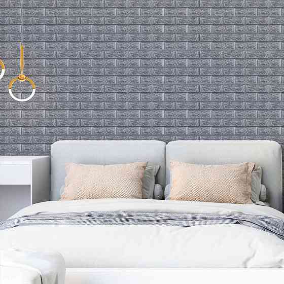 Самоклеюча 3D панель в рулоні 19600x700x3мм Срібна Цегла (R017-3-20) SW-00001197 Київ