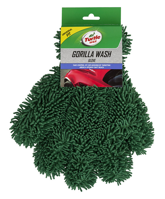 TURTLE WAX X1835TD — Двостороння рукавиця Gorilla Wash для миття важкодоступних місць 260х230 мм | Мікрофібра для кузова авто Ковель - фото 1
