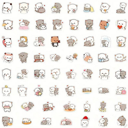 Набор наклеек (стикеров) Mochi Cat (30шт.) стикербомбинг для телефона, ноутбука Киев - изображение 6