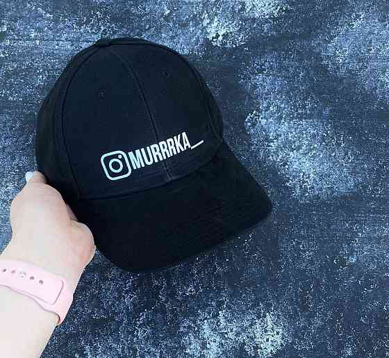 Чорна бавовняна Кепка/Бейсболка з ВАШИМ НІКОМ Чернівці