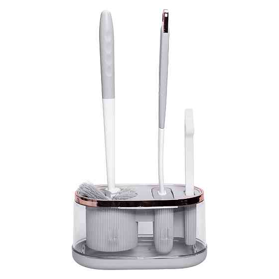 Household Набір для туалету настінний 3 в 1: 2 йоржики + щітка, йорж для унітазу силіконовий з Киев