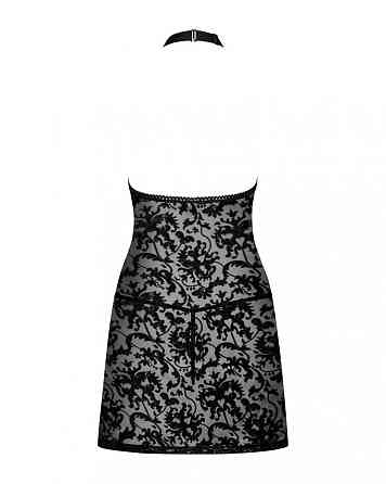 Рубашка з трусиками Obsessive Softily chemise 2XL/3XL Чорний Sex Aura Київ