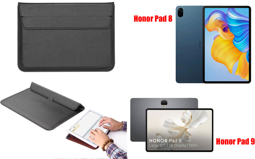 Чохол-конверт VitoCase для Honor Pad 8, Honor Pad 9, з функцією підставки для планшета Чорний Київ - фото 1