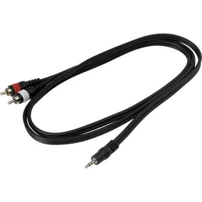 Інсертний кабель RockCable Patch Cable - 2 x RCA to TRS MiniJack (1.5m) (RCL 20902 D4) Вінниця