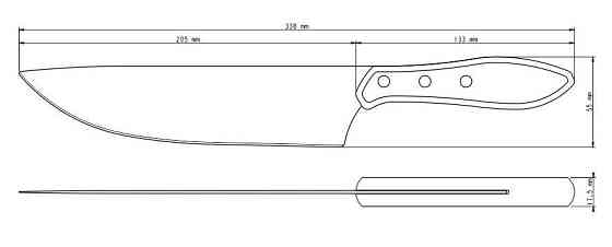 Нож для мяса Tramontina Barbecue Polywood, 203 мм (6710922) Киев