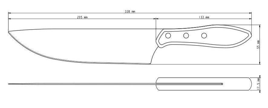 Нож для мяса Tramontina Barbecue Polywood, 203 мм (6710922) Киев - изображение 3