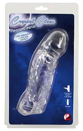 Насадка на пеніс Crystal Clear Penis Sleeve wit Sex Aura Київ