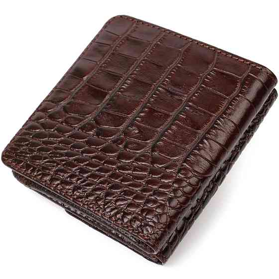 Портмоне из натуральной кожи с тиснением под крокодила Tony Bellucci 22022 Коричневый Киев