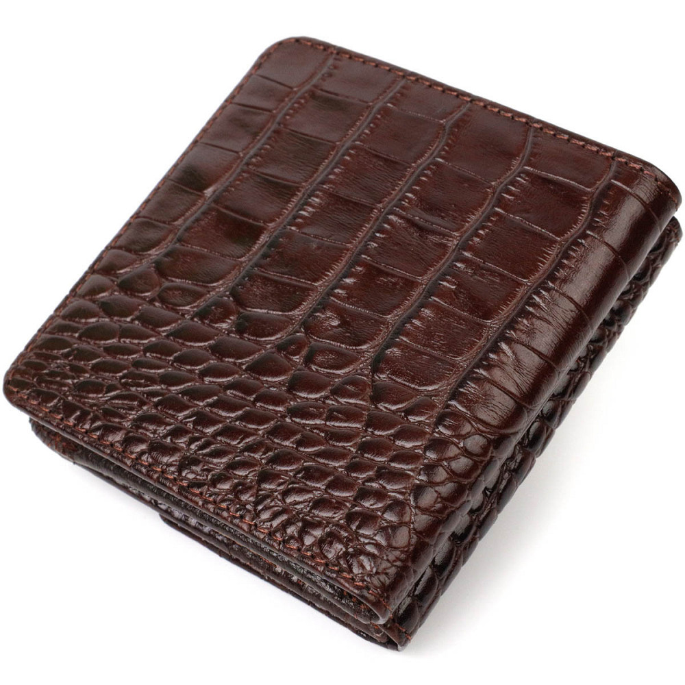 Портмоне из натуральной кожи с тиснением под крокодила Tony Bellucci 22022 Коричневый Киев - изображение 2