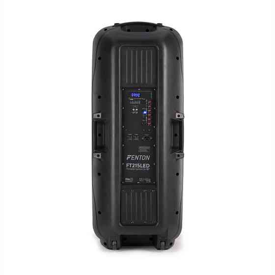 FT215LED активний динамік 2x15" 1600W BT/USB/SD/AUX LED 2xmicro візок (Німеччина, читати опис) Рівне