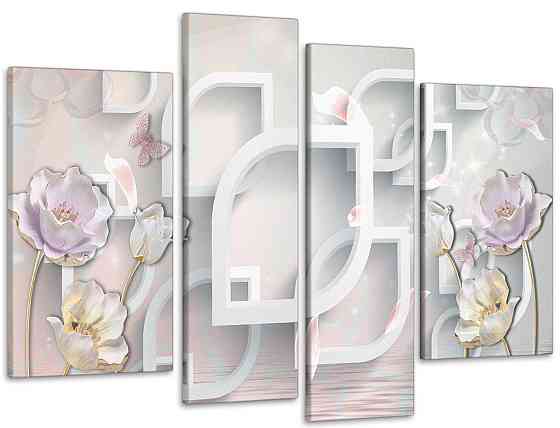 Модульна картина Квіти Абстракція Art-12_4 Київ