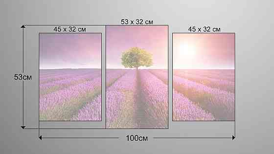 Модульна картина Природа Лаванда Art-48_3 Київ