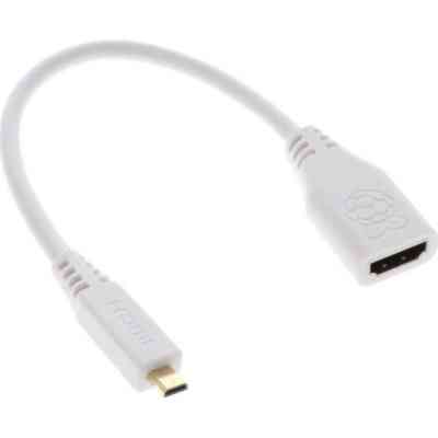Додаткове обладнання для Мікро ПК Raspberry Pi Кабель-адаптер для Raspberry Pi Micro-HDMI to HDMI (SC0224) Вінниця