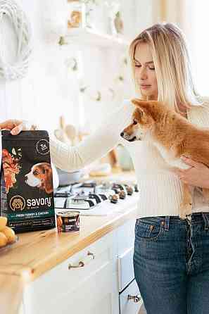 Сейвори Savory Puppy rich in Fresh Turkey & Chicken сухой корм для щенков (индейка и курица), 12 кг Винница