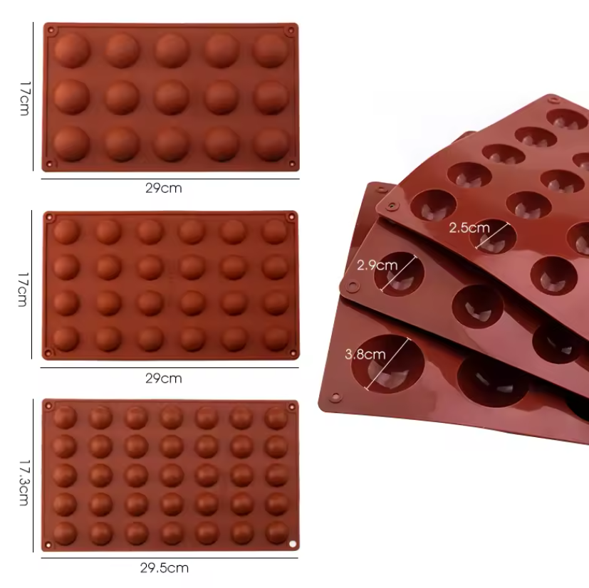 Форма для полусфер Empire, 20 шт, пищевой силикон, 29×17 см, для духовки и морозильника, антипригарная Одесса - изображение 4