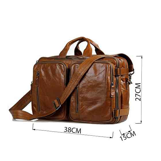 Сумка мужская Vintage 14353 трансформер Рыжий Киев